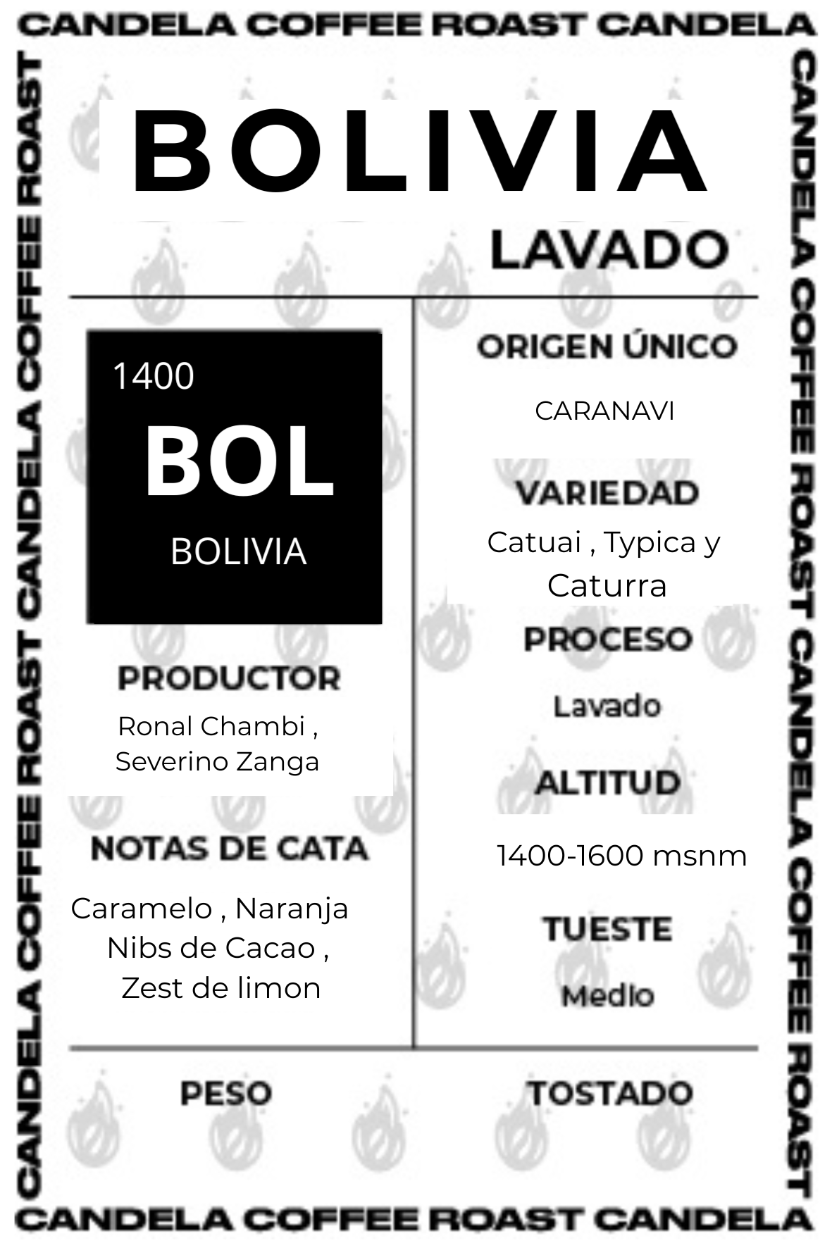 Café de Especialidad Bolivia Caranavi Lavado | Notas Dulces y Cacao